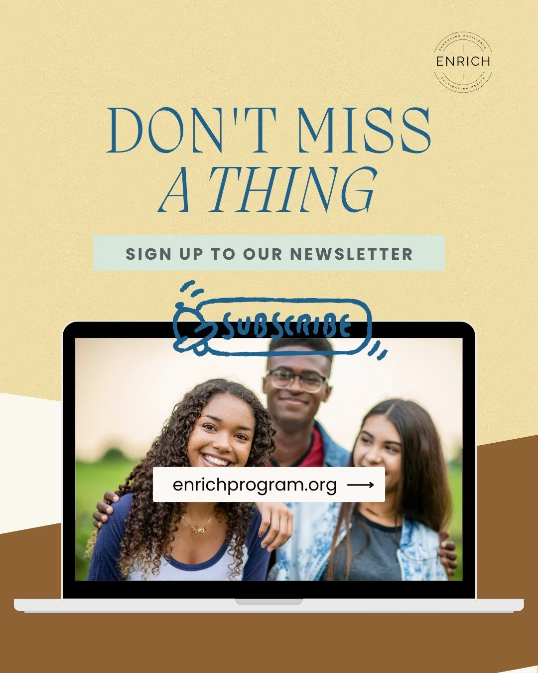ENRICH Connect, our official newsletter, drops today! In honor of Stress Awareness Month, we&rsquo;re highlighting how stress shows up for youth, ways to cope, and how media and everyday life connect to mental health.

Inside this issue:
✨ Understand