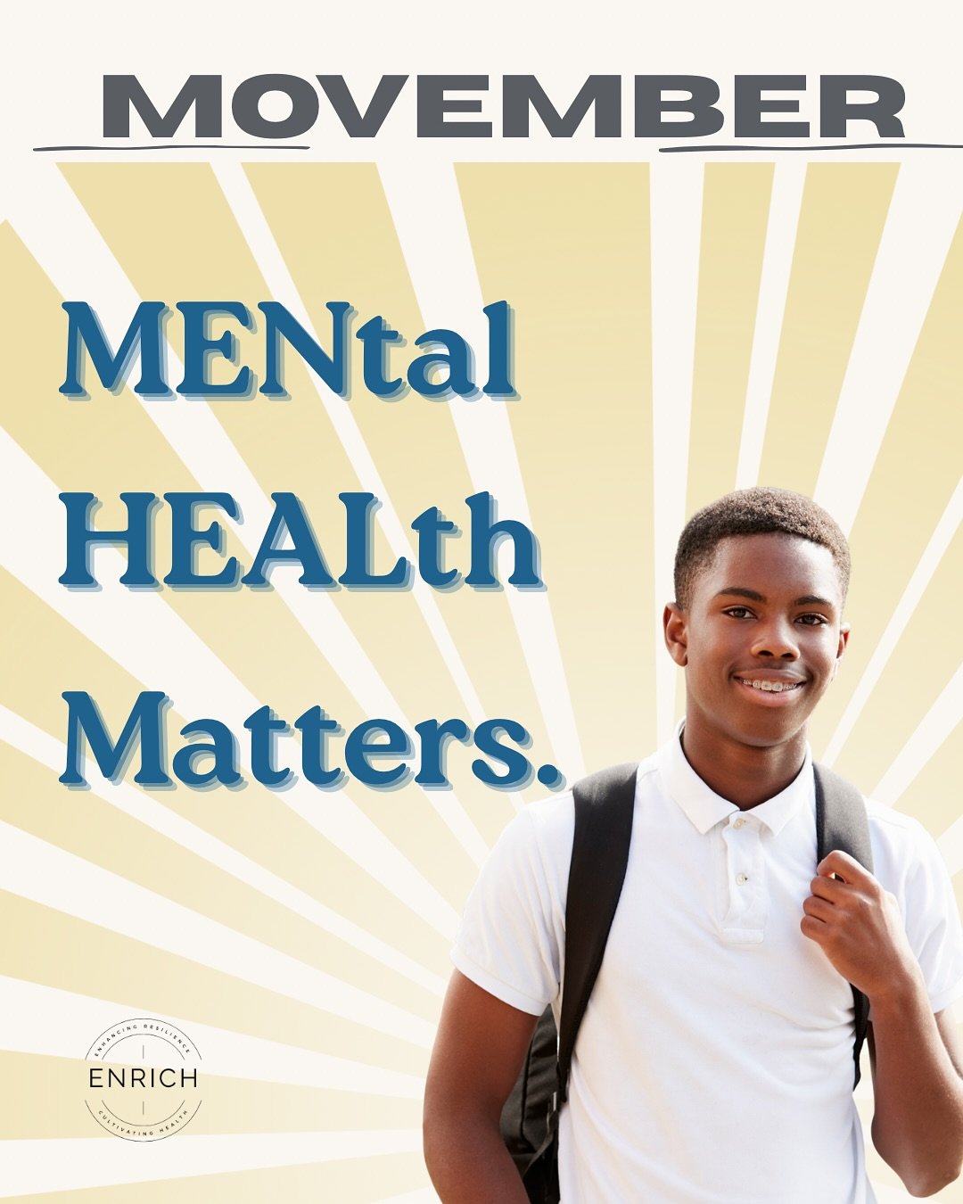 Movember isn&rsquo;t just about mustaches &mdash; it&rsquo;s about checking in, speaking up, and supporting the men in our lives.
Let&rsquo;s break the stigma together. 
#Movember #MentalHealthAwareness #StrongerTogether #MensWellness #checkin