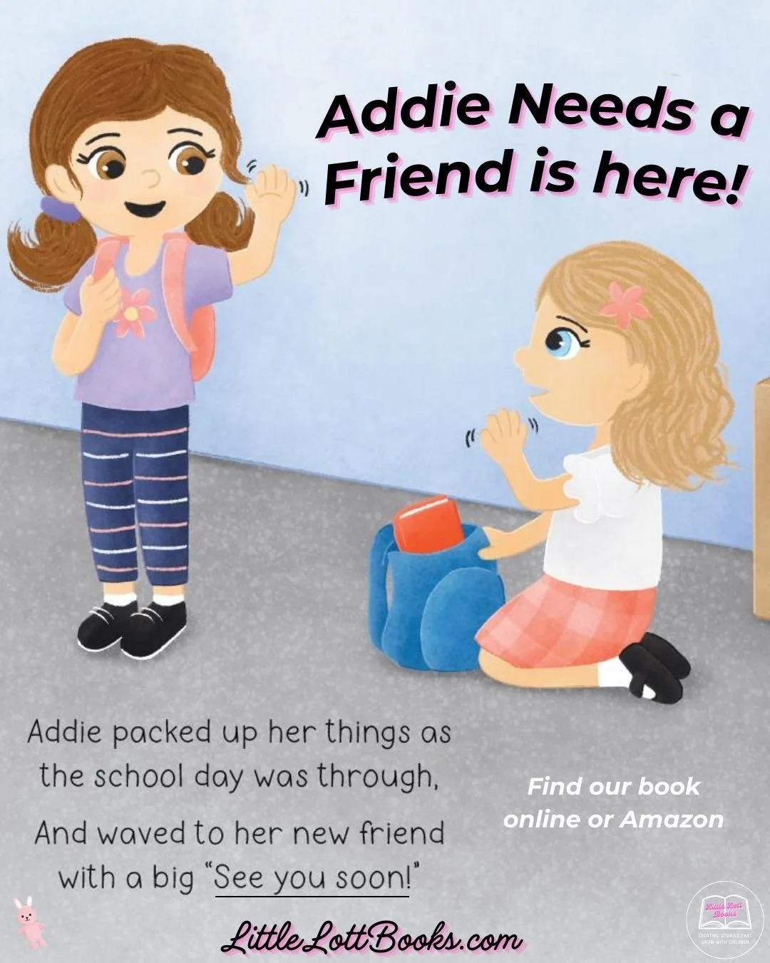 Good morning. Today is the day. Addie Needs a Friend is officially out.

This little story was created with so much heart, and seeing it in your hands means everything. Thank you for the excitement, the shares, the sweet messages, and the early suppo