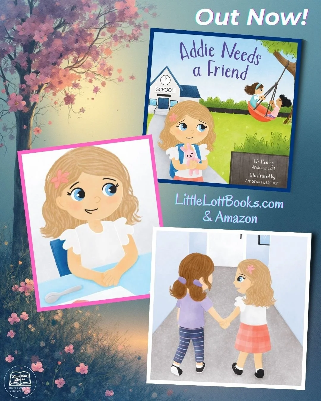Good morning. Addie Needs a Friend is officially out today.

We are so grateful for the excitement and support leading up to this moment. This story was created with heart and care, and we cannot wait for you to bring it into your home and meet Addie