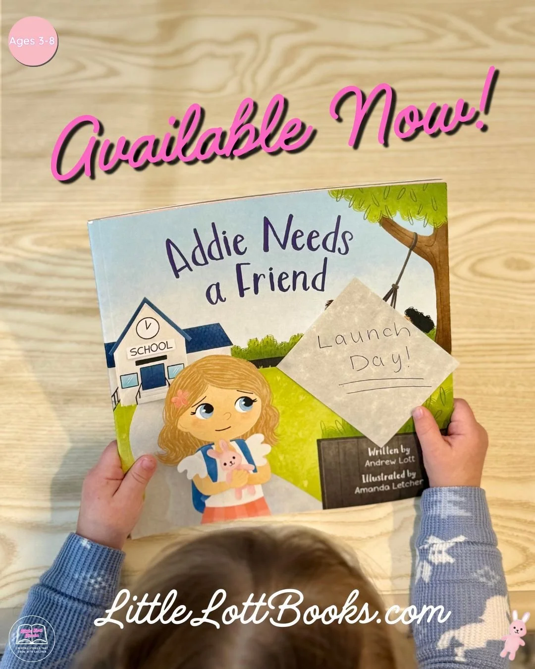 ✨ Launch day magic ✨
Addie is holding her very own book&hellip; and yes, we made her pose before bedtime because we were way too excited. 💛📚

The sticky note says it all:
Addie Needs a Friend is OUT NOW!

Tap the link in our bio to grab your copy a