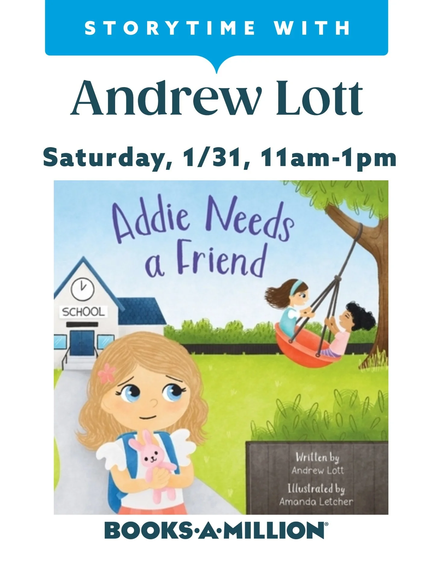 📚✨ Storytime + Author Signing ✨📚

I am excited to share that I will be the featured author at an upcoming storytime and book signing at Books-A-Million Brandon. 

Huge thank you to the BAM team for the support. If you are local in/around Tampa, I w