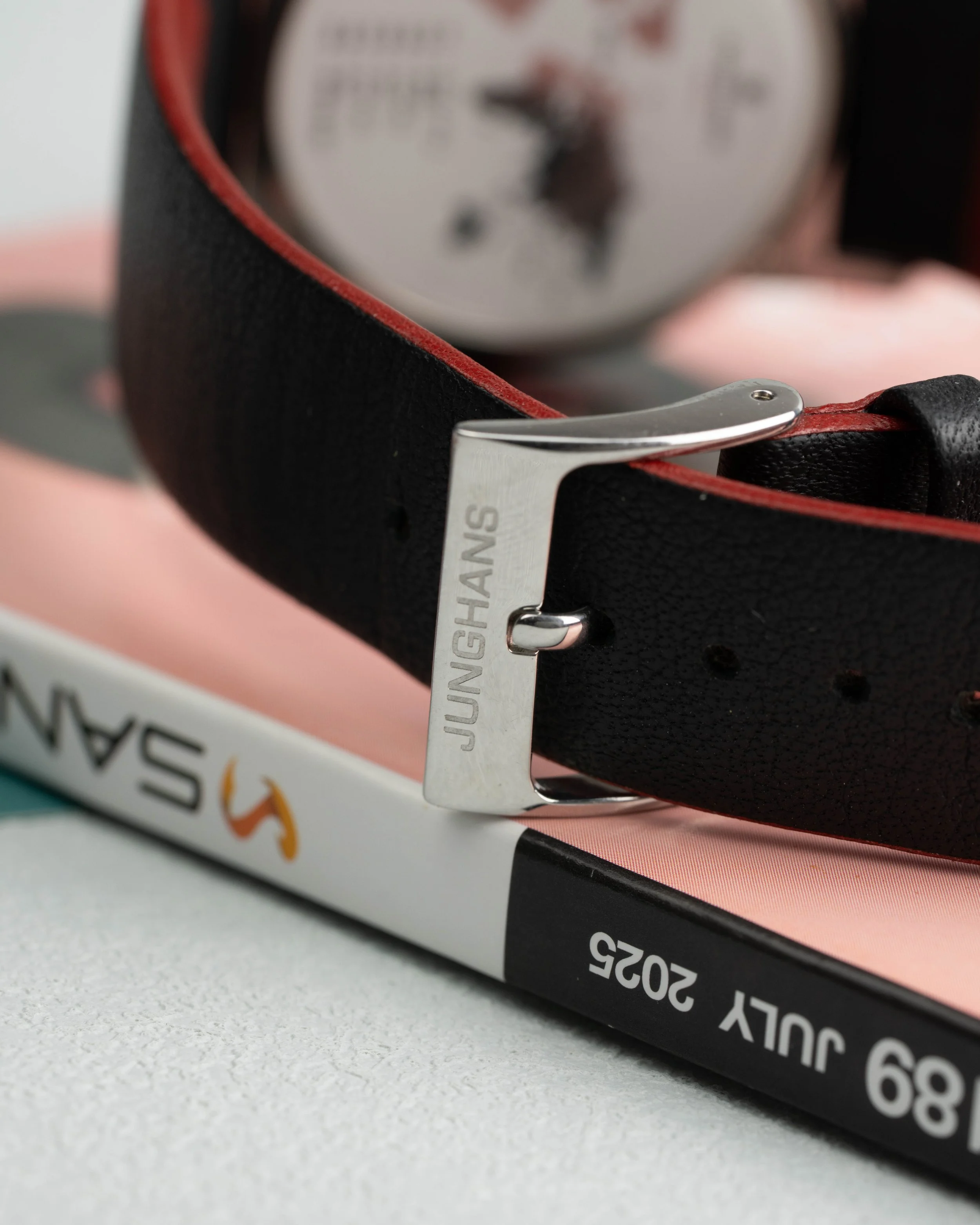 Extremely rare Junghans Japan Limited Edition 2020. One of only 202 pieces worldwide, mint condition with box and papers buckle