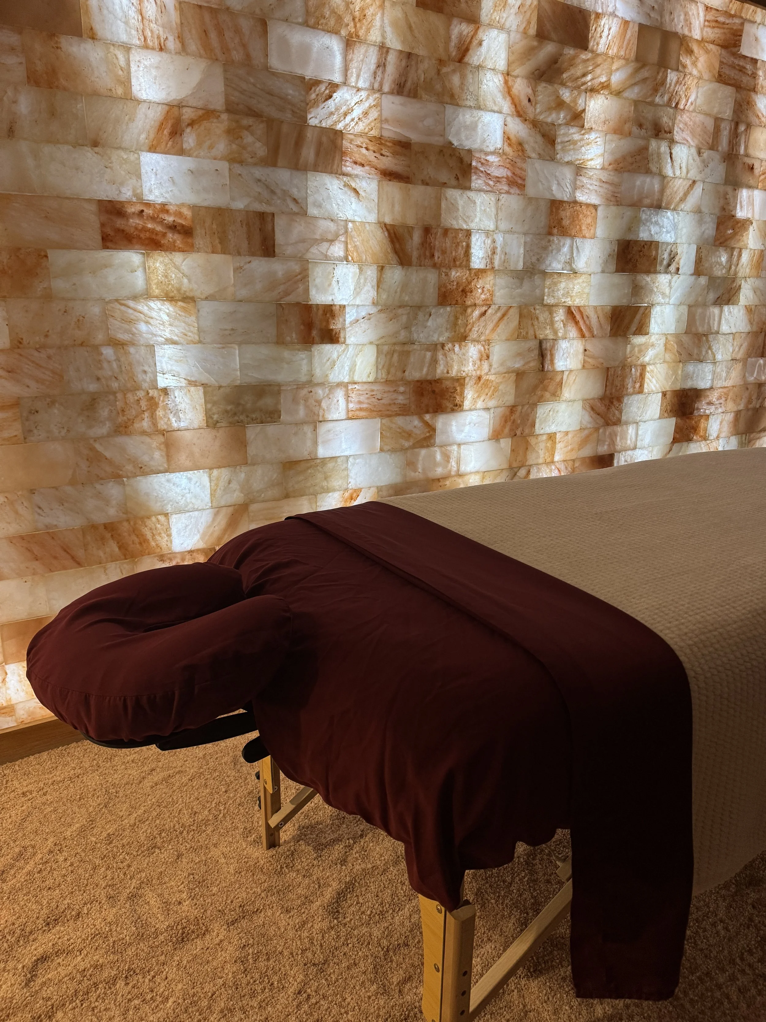 Massage Therapy in Himalayan Salt Room, Halotherapy Massage