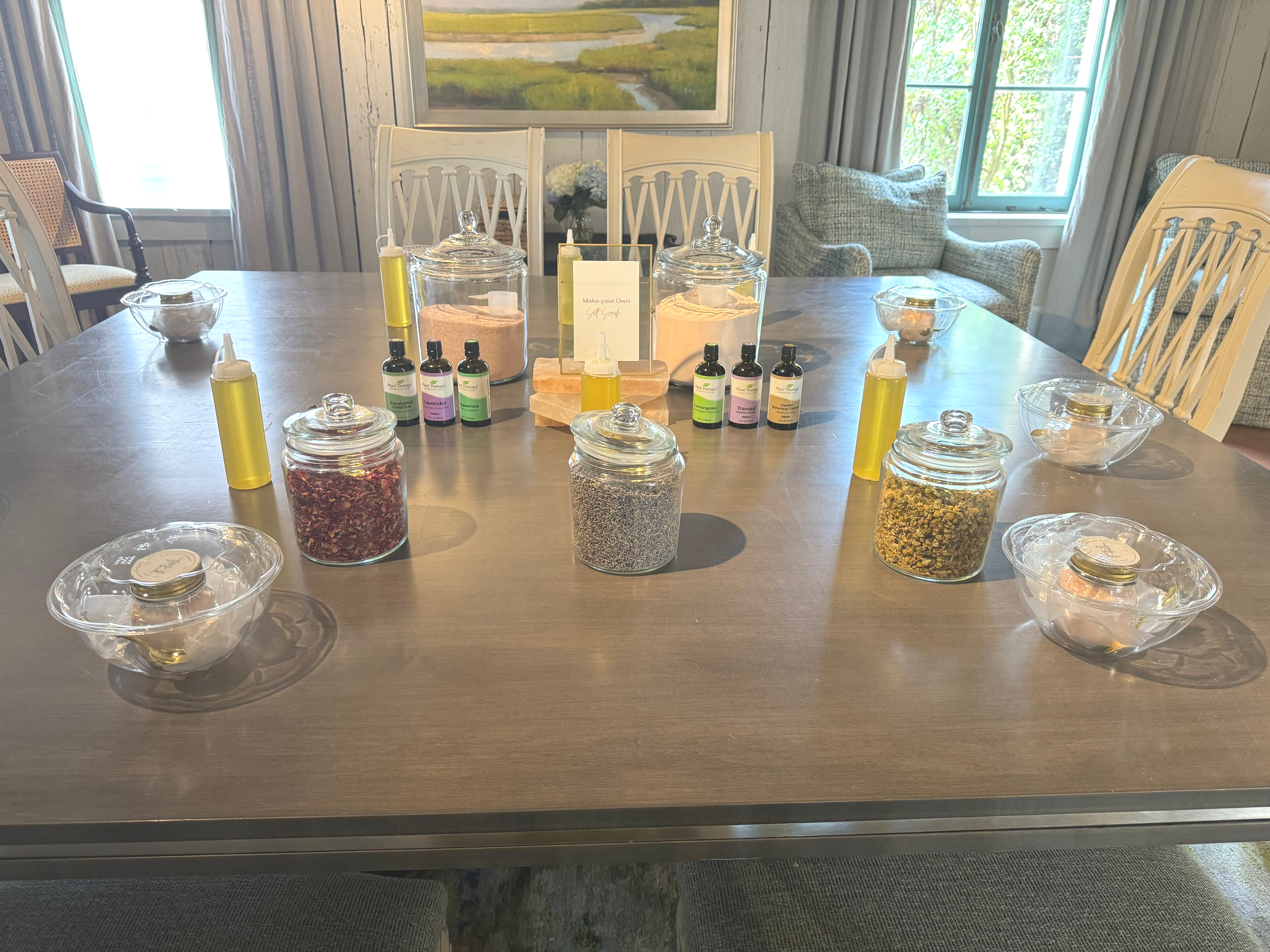 DIY himalayan Salt Scrub, wellness event, bachelorette, bridal services, mothers day services, birthday experiences, baby shower event