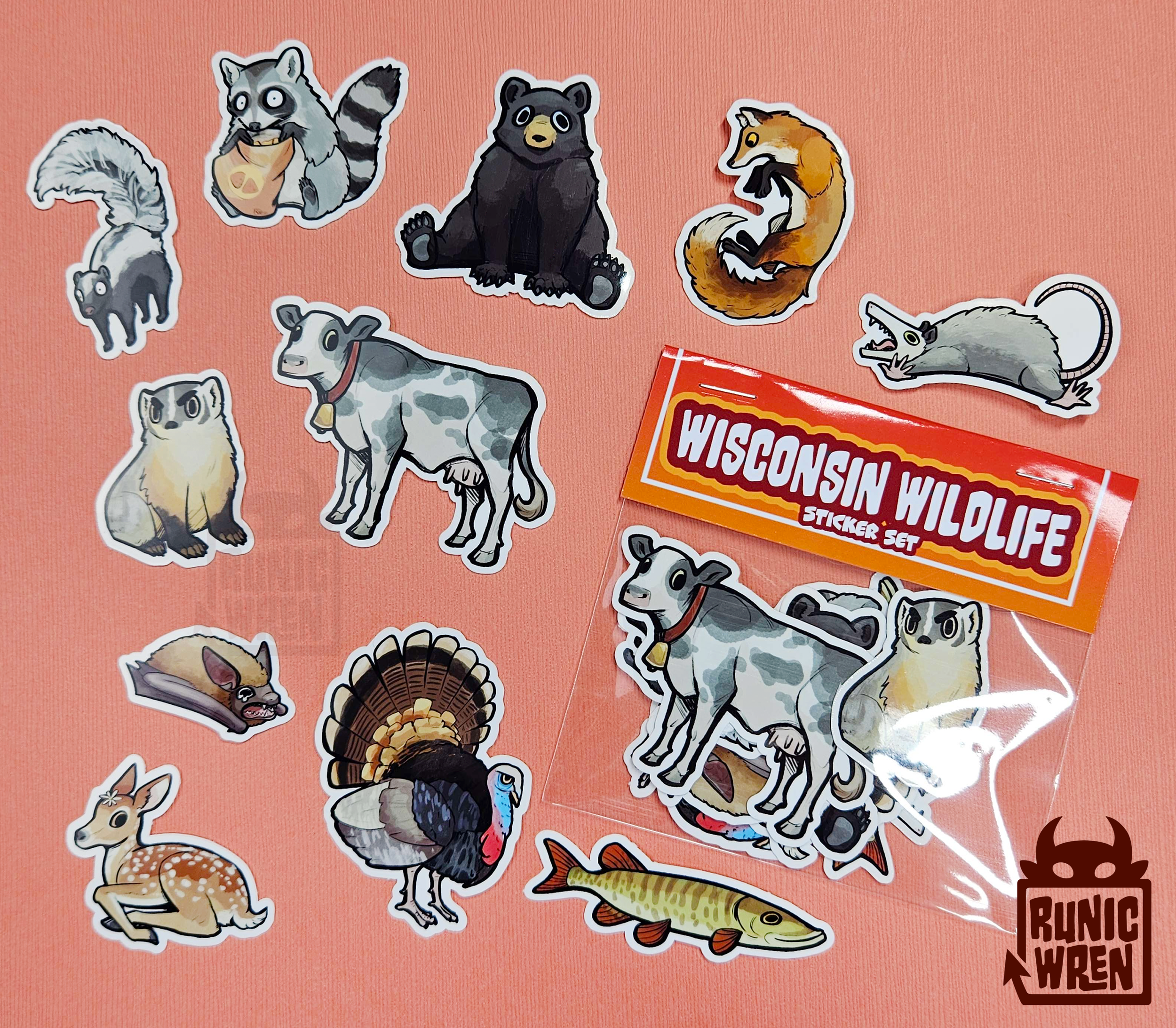 Wisconsin Wildlife - Sticker Set
