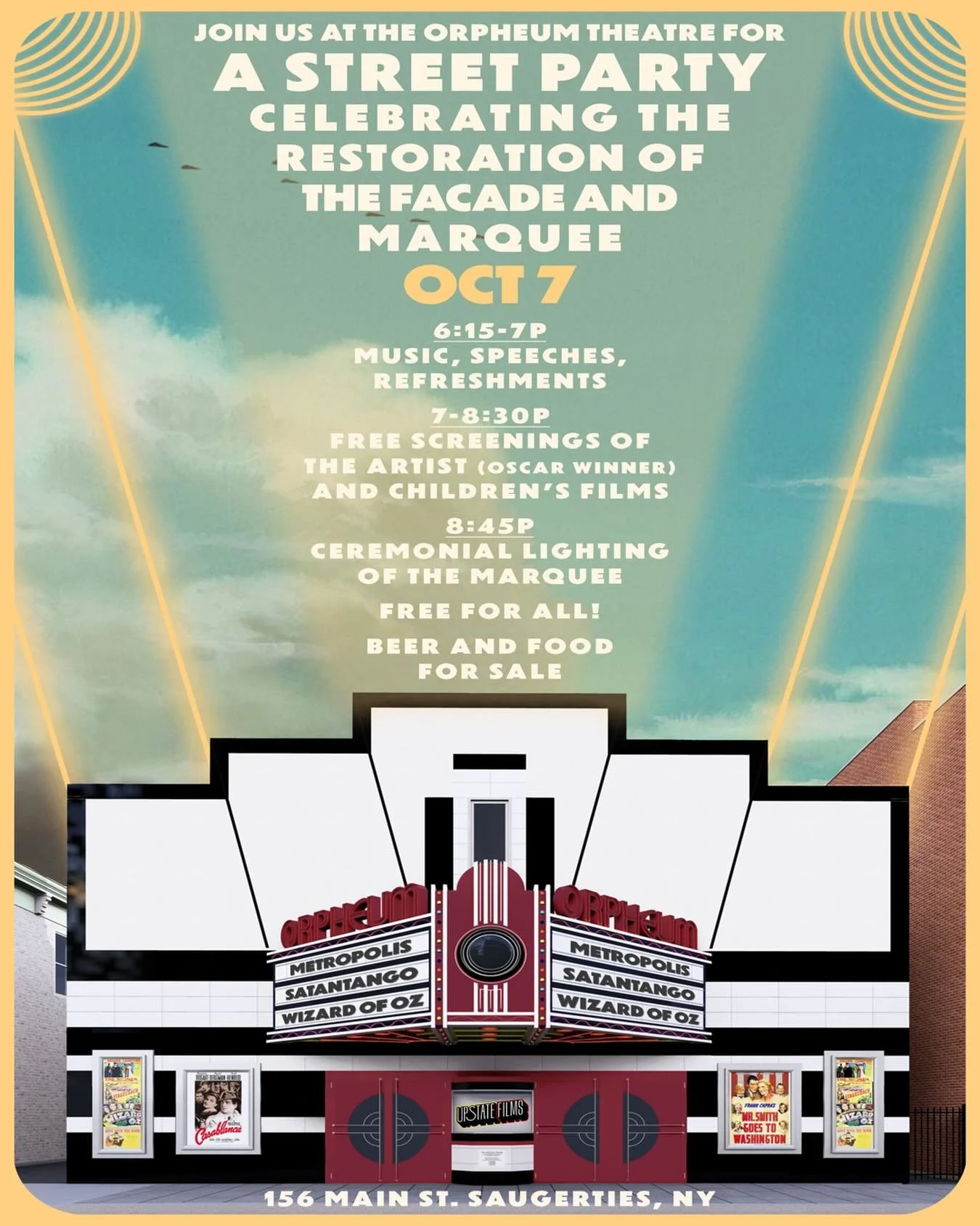 Very excited to be providing the tunes for the Orpheum Theatre&rsquo;s new facade and marquee celebration next week! Bring the whole family and come boogie with us. Then go catch a movie and fill up on all the popcorn and gummy worms your little hear