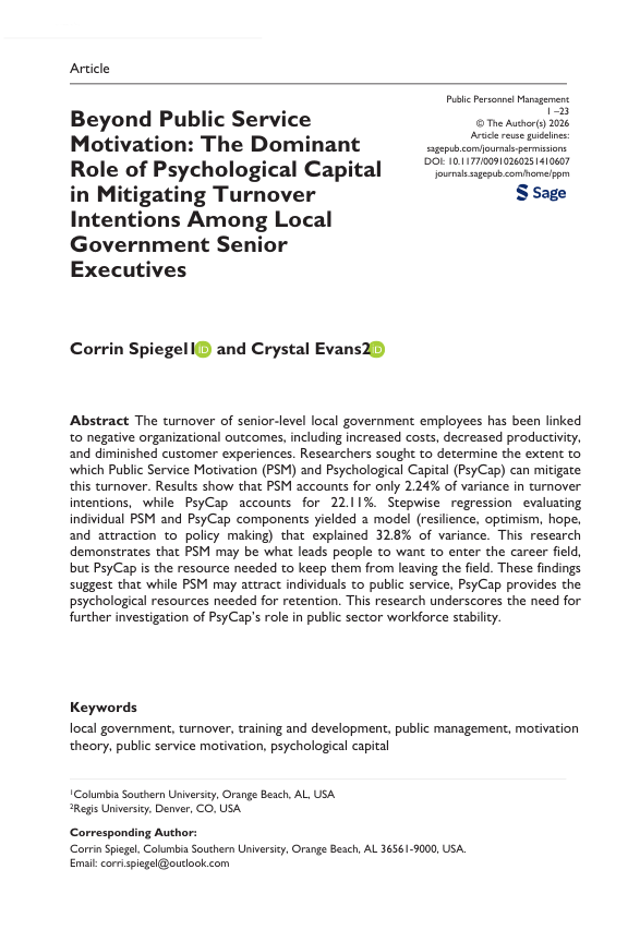 Beyond Public Service Motivation