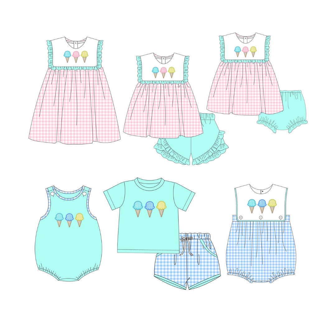 Ice Cream Gingham Collection – Preorder 028