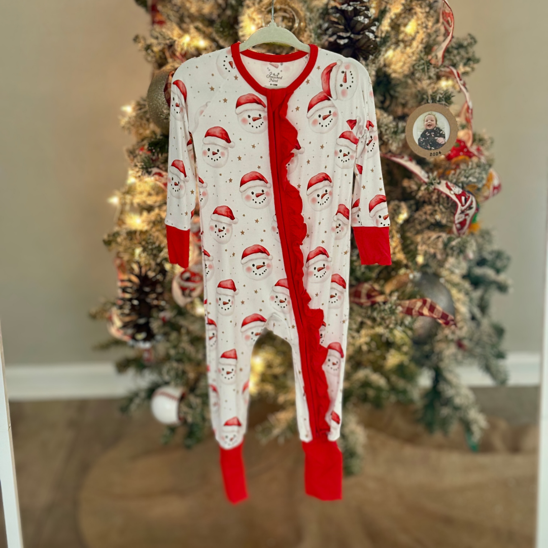 Jolly Little Snowman - Kids Zippy w/ Ruffle