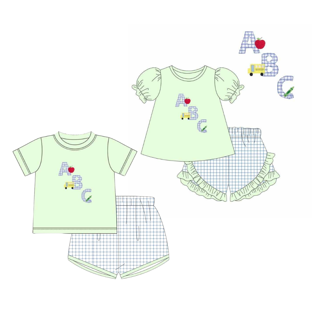 ABC Appliqué Sibling Set – Preorder 035