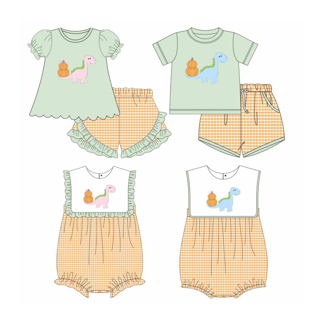 Dino Harvest Gingham Collection – Preorder 040