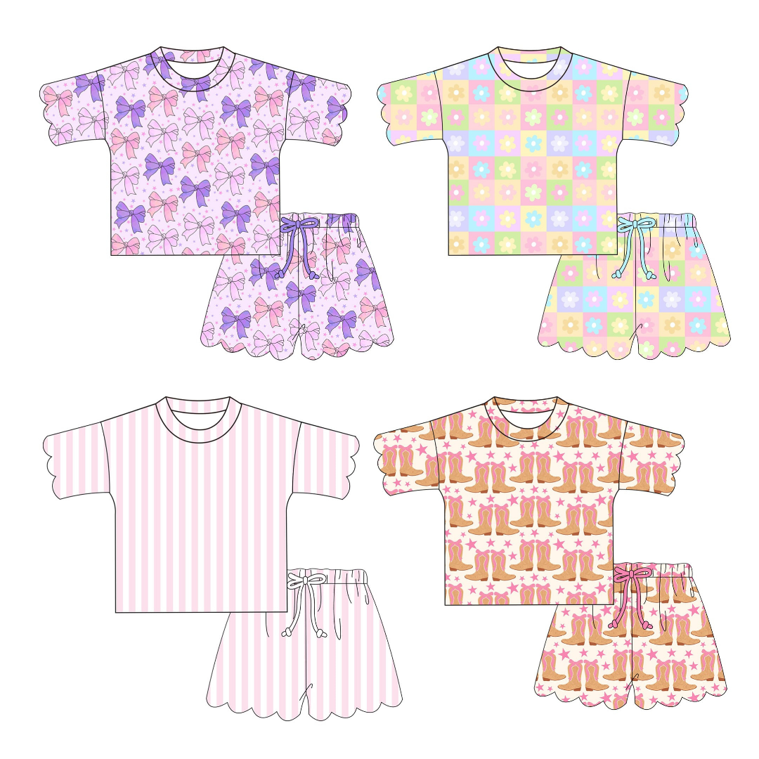 Ruffle Short Statement Set Collection – Preorder 034