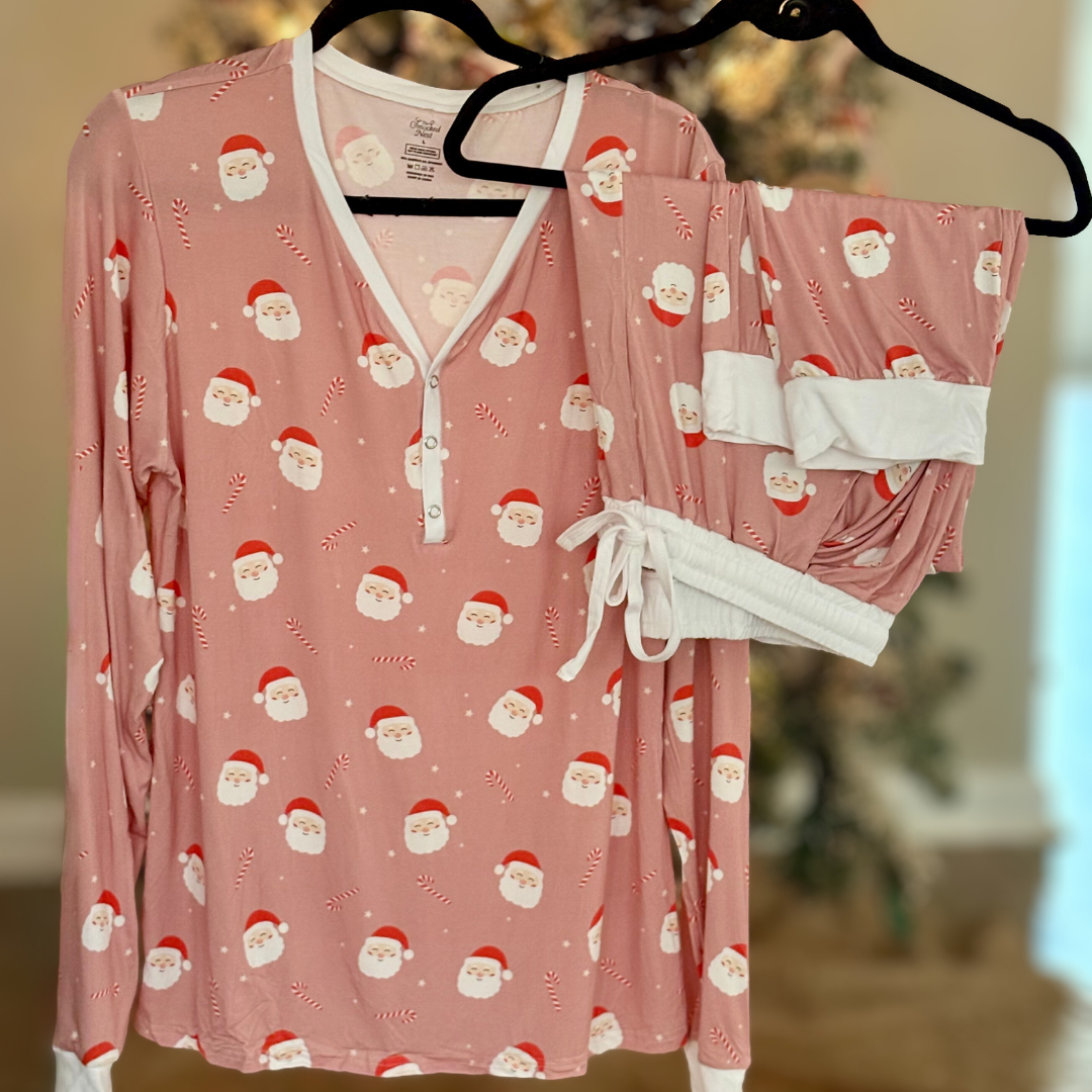 Here Comes Santa (Blush) - Women's Jogger Set