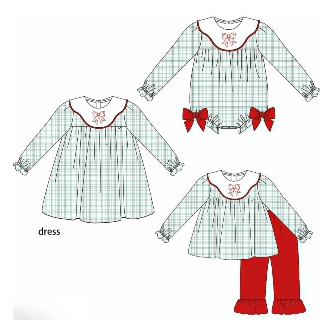 Holiday Plaid Bow Collection – Preorder 047
