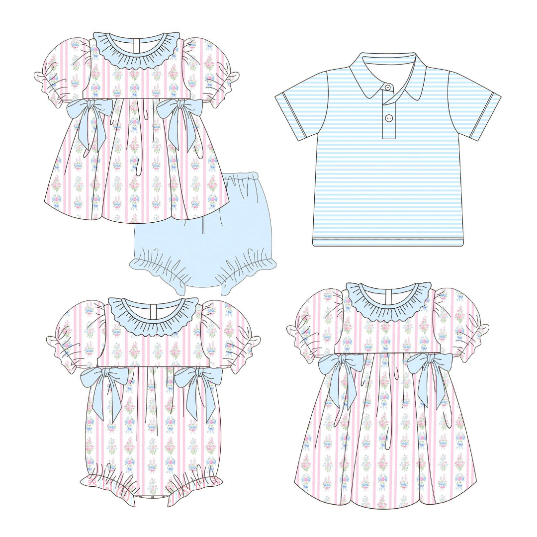 Blush Garden Stripe Family Collection – Preorder 027