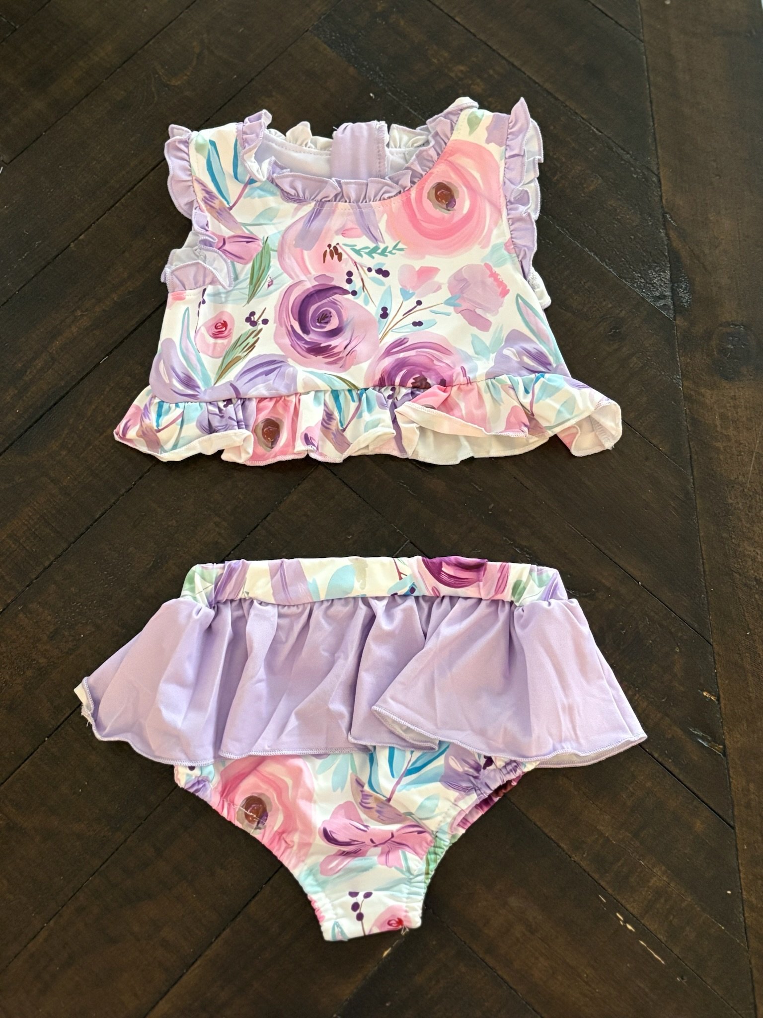 Lavender Bloom Swim Collection – Girls Two Piece Swim