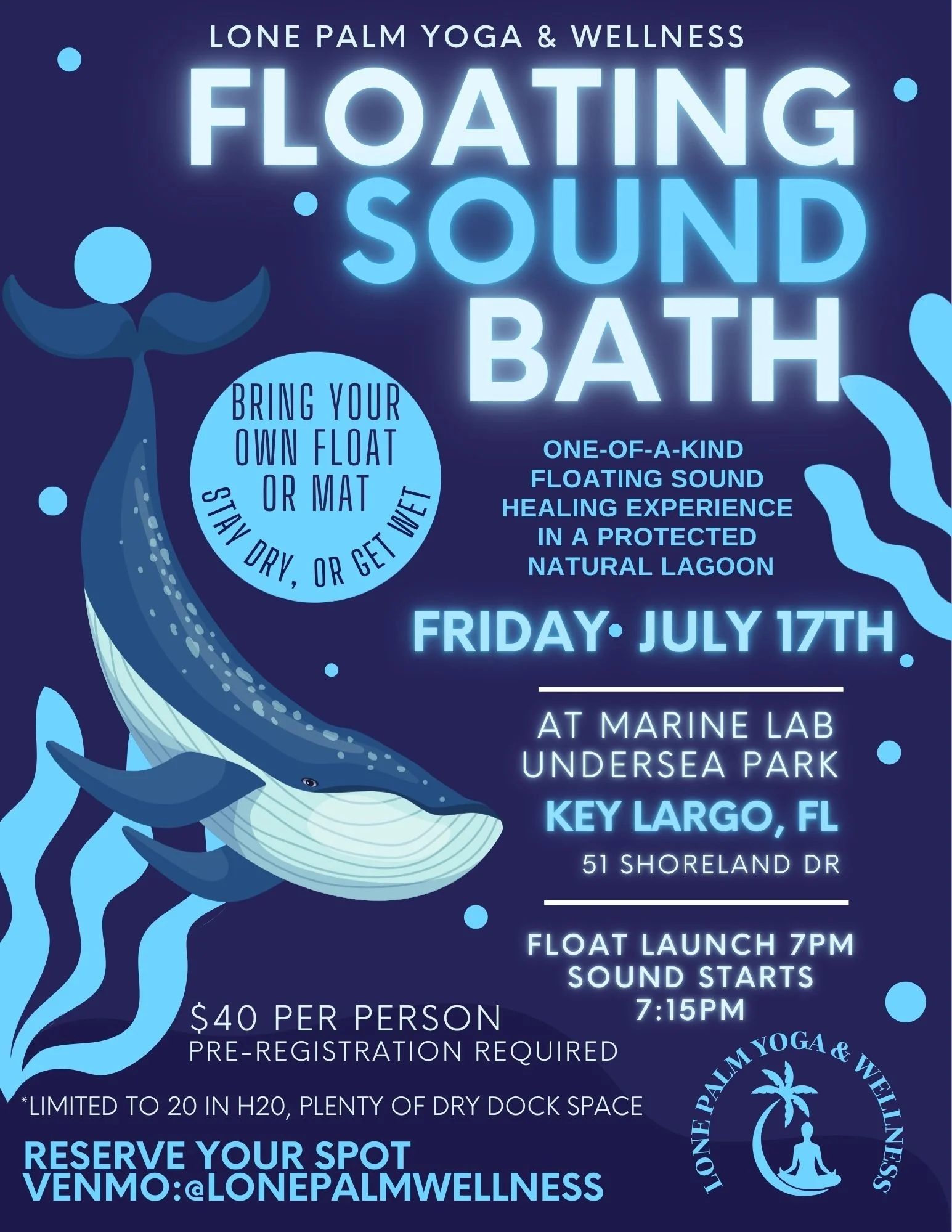 FLOATING SOUND BATH at the JULES' LAGOON