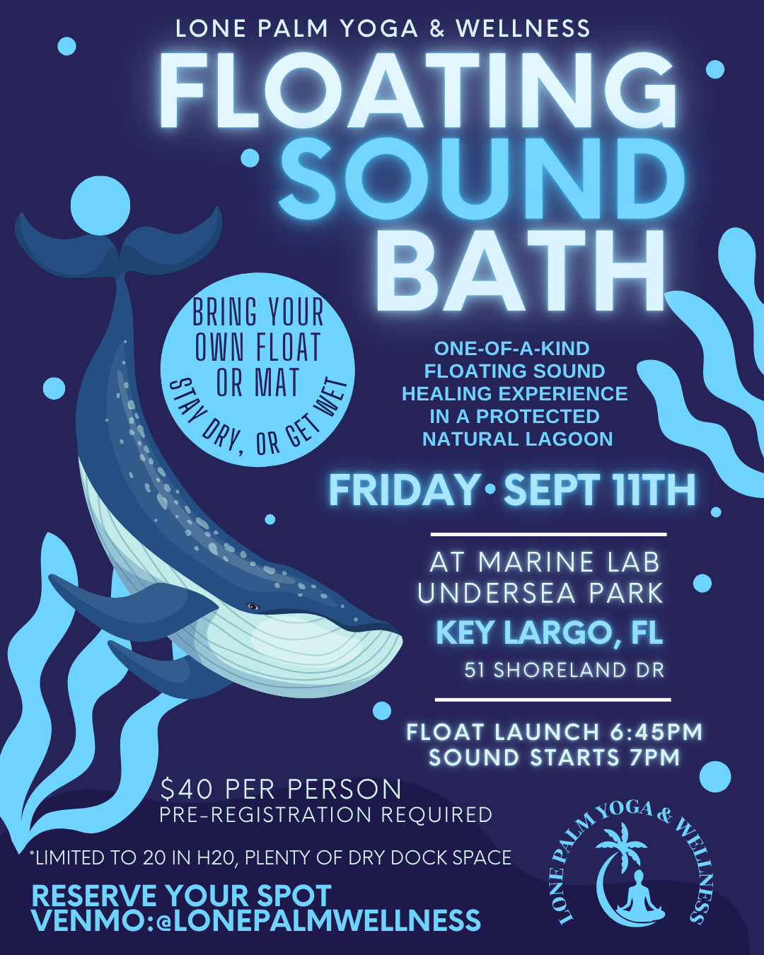 FLOATING SOUND BATH at the JULES' LAGOON