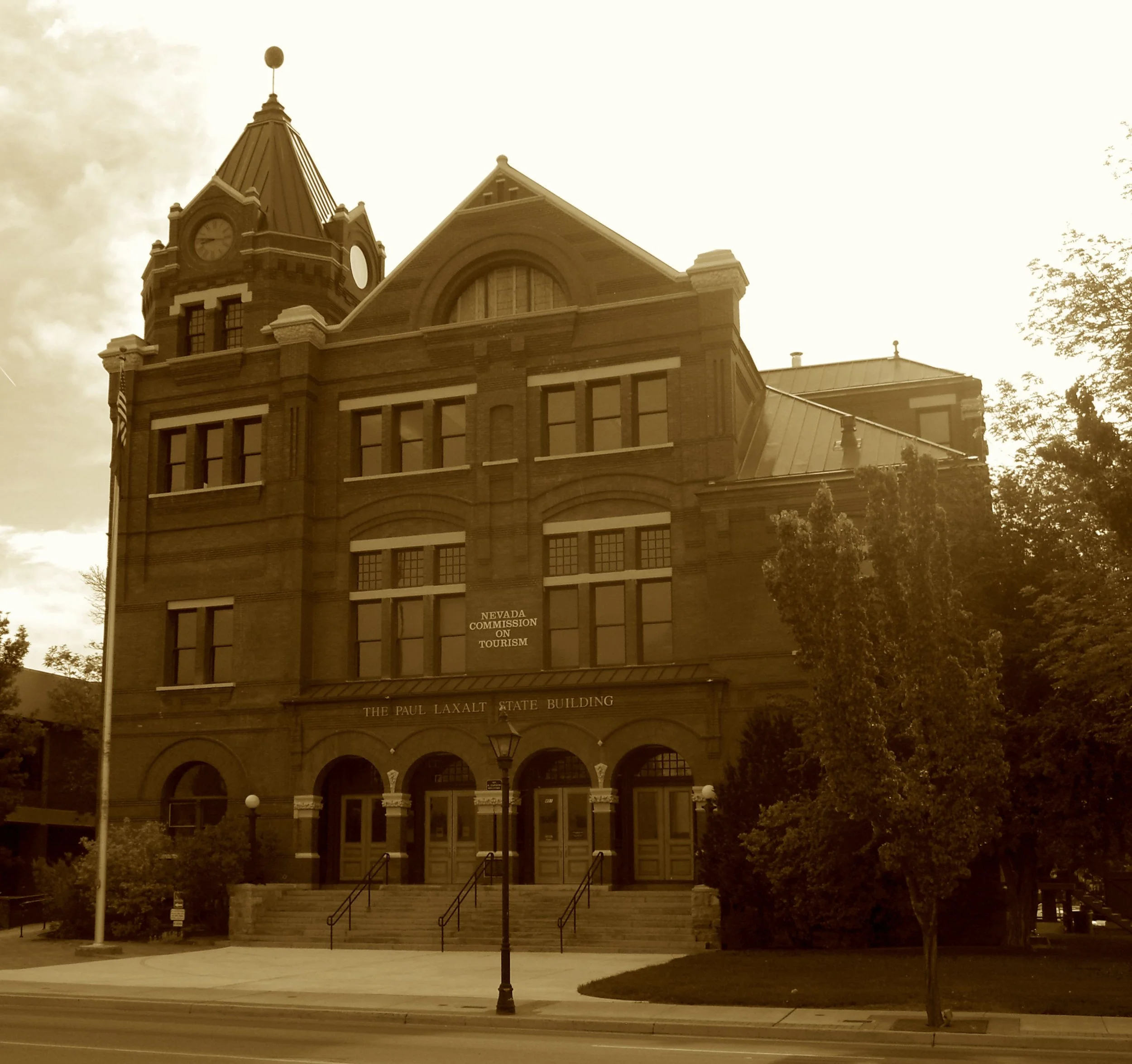 A fortress made of Romanesque stone,
With arches wide and colors grown.
It served the post through decades bold—
Too stout to raze, too “old” when old.
Nevada’s only Richardson might,
Still guards the town in granite light.