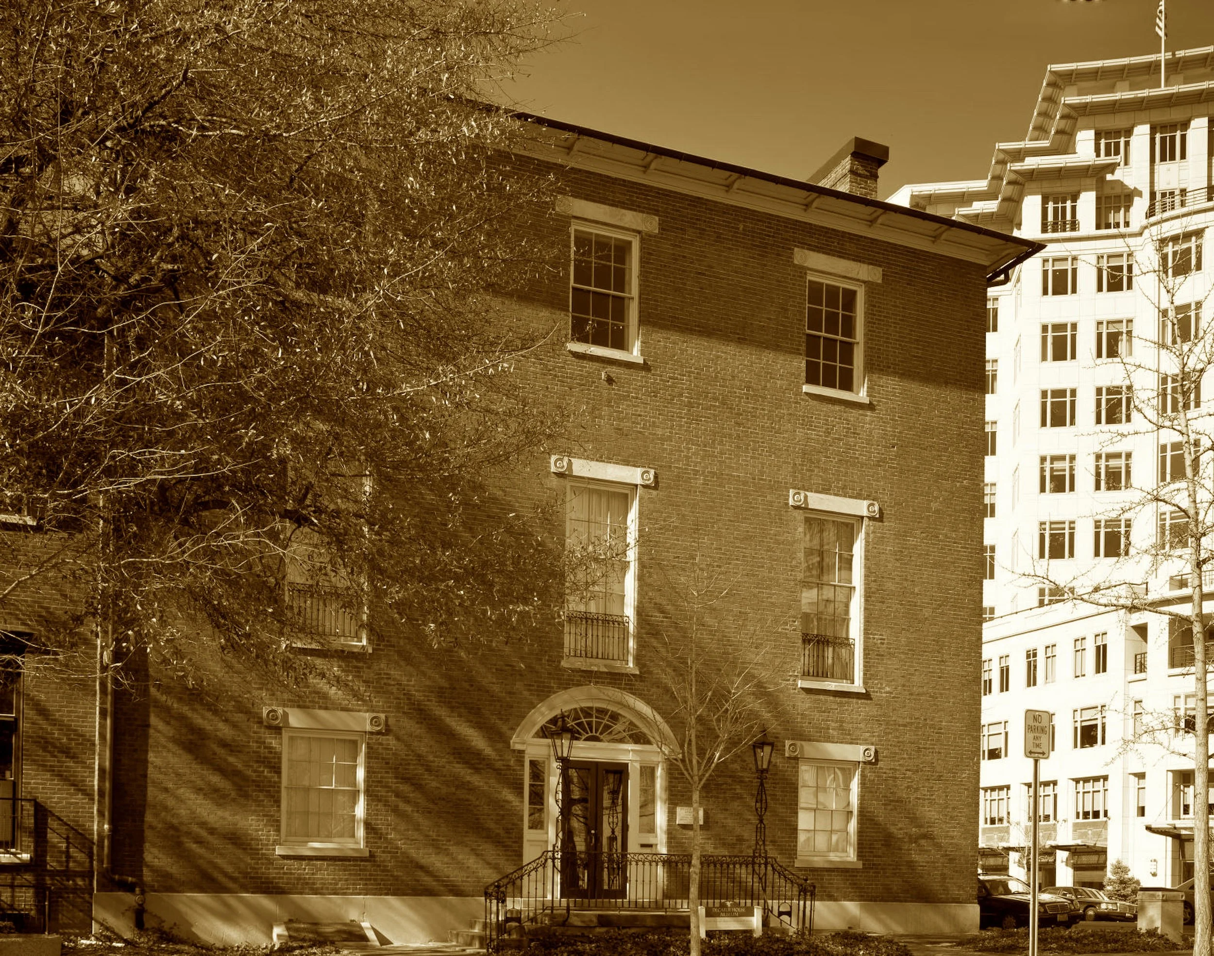 Where Decatur’s pride took early root,
Then fate drew pistols in dispute.
Latrobe’s design in hush still stands,
With stories tied to dueling hands.
A house of honor, grief, and might—
Near White House walls and protest’s light.