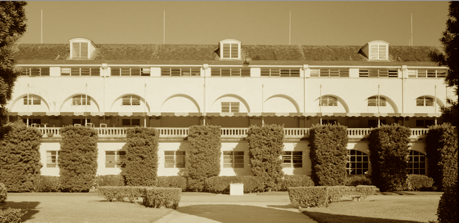 With flamingos in flight and the finest of turf,
This racetrack once ruled all the horse-loving earth.
Where dog races ran and jai alai flew,
And Widener’s dreams bloomed in royal-palm hue.
Though thoroughbreds left, the flamingos still preen,
In a t