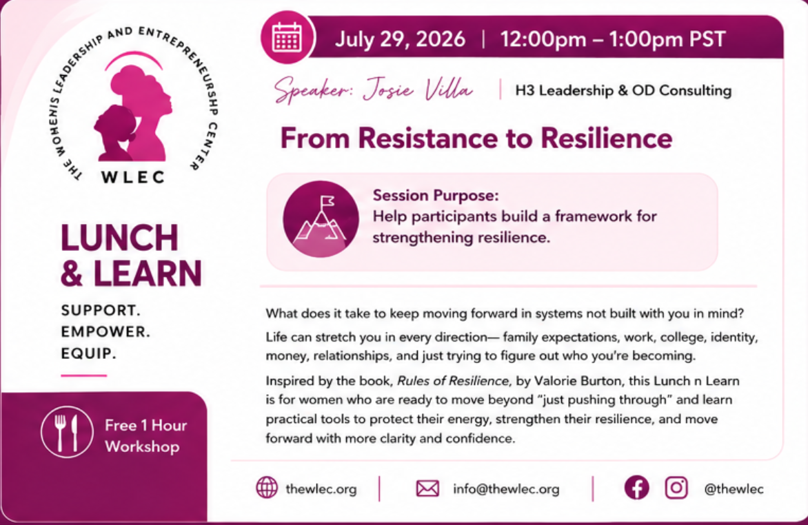 Lunch & Learn Workshop: From Resistance to Resilience
