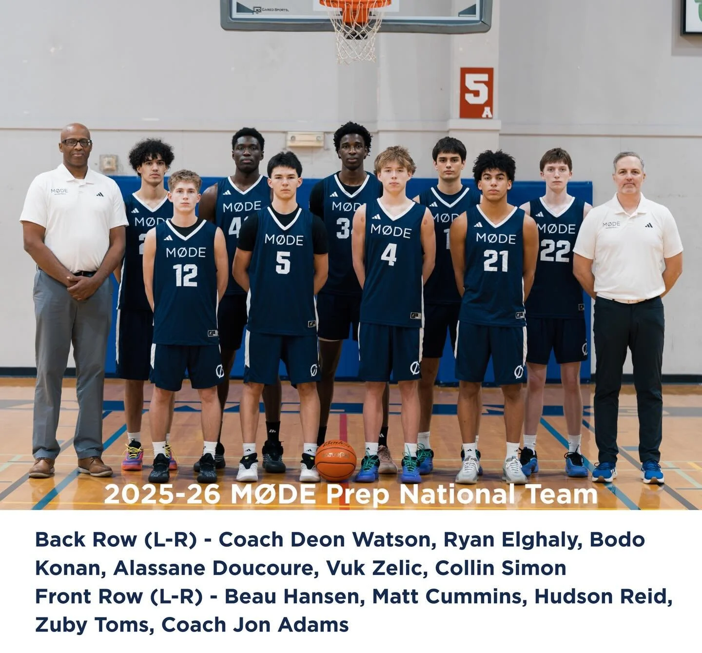 2025-26 M&Oslash;DE Prep National Team roster.