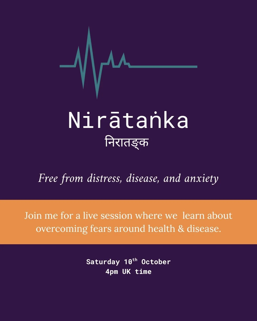 👉Comment &ldquo;fearless&rdquo; for event registration. 

This Saturday I will be giving a talk about how we can develop fearlessness around disease. And to be honest, I am really quite surprised that I have never done a talk on this as there is so 