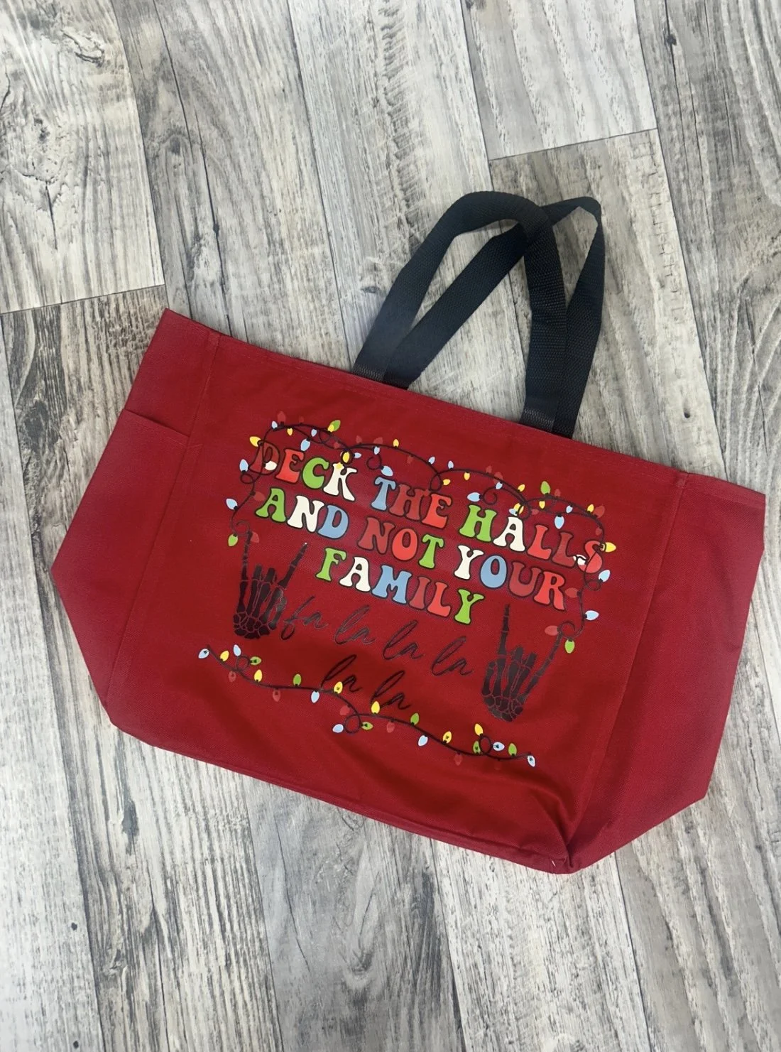 Festive Family Humor Christmas Tote Bag