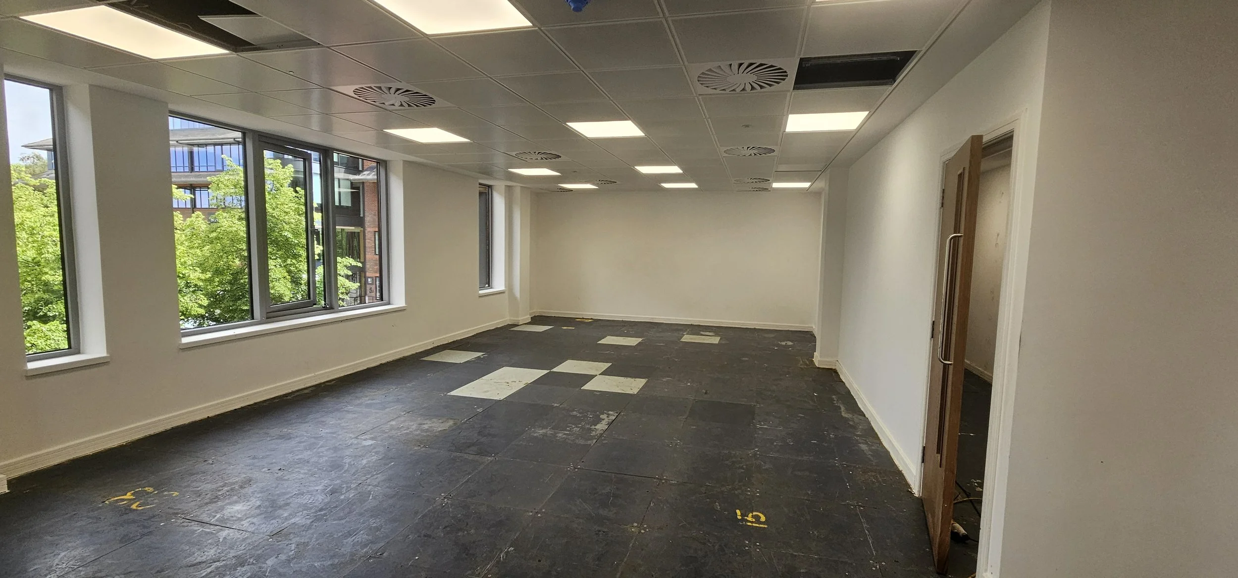 Clean raised access floor tiles