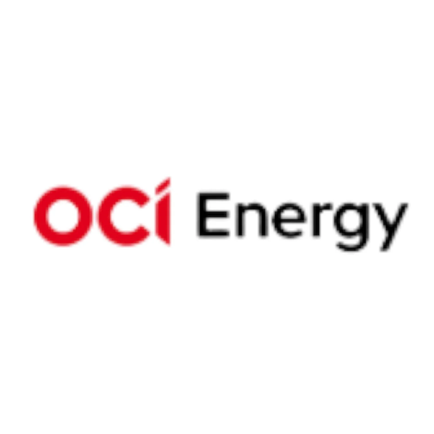 Logo of Oci Energy with red and black text on a white background.