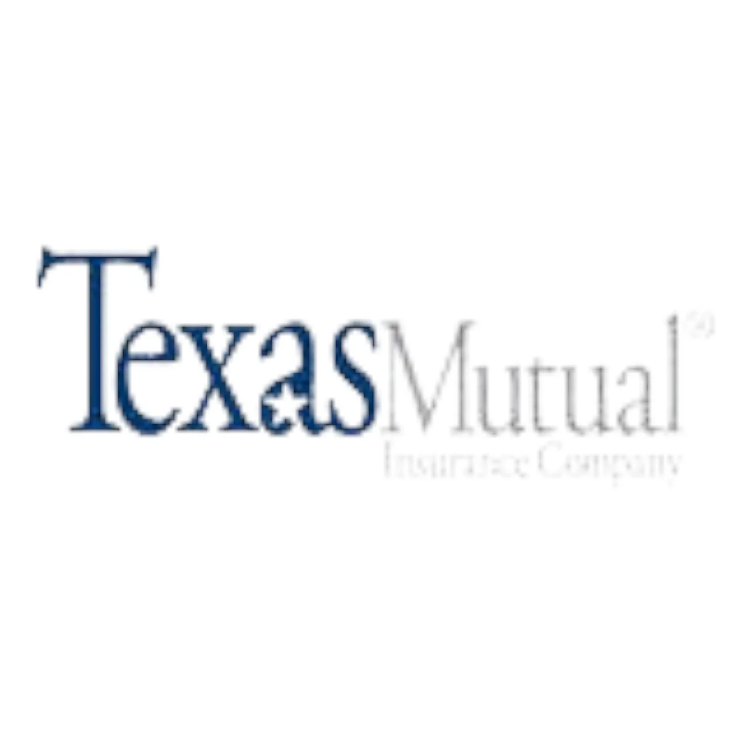 Logo of Texas Mutual, a workers' compensation insurance company, with the company name in blue and gray text.