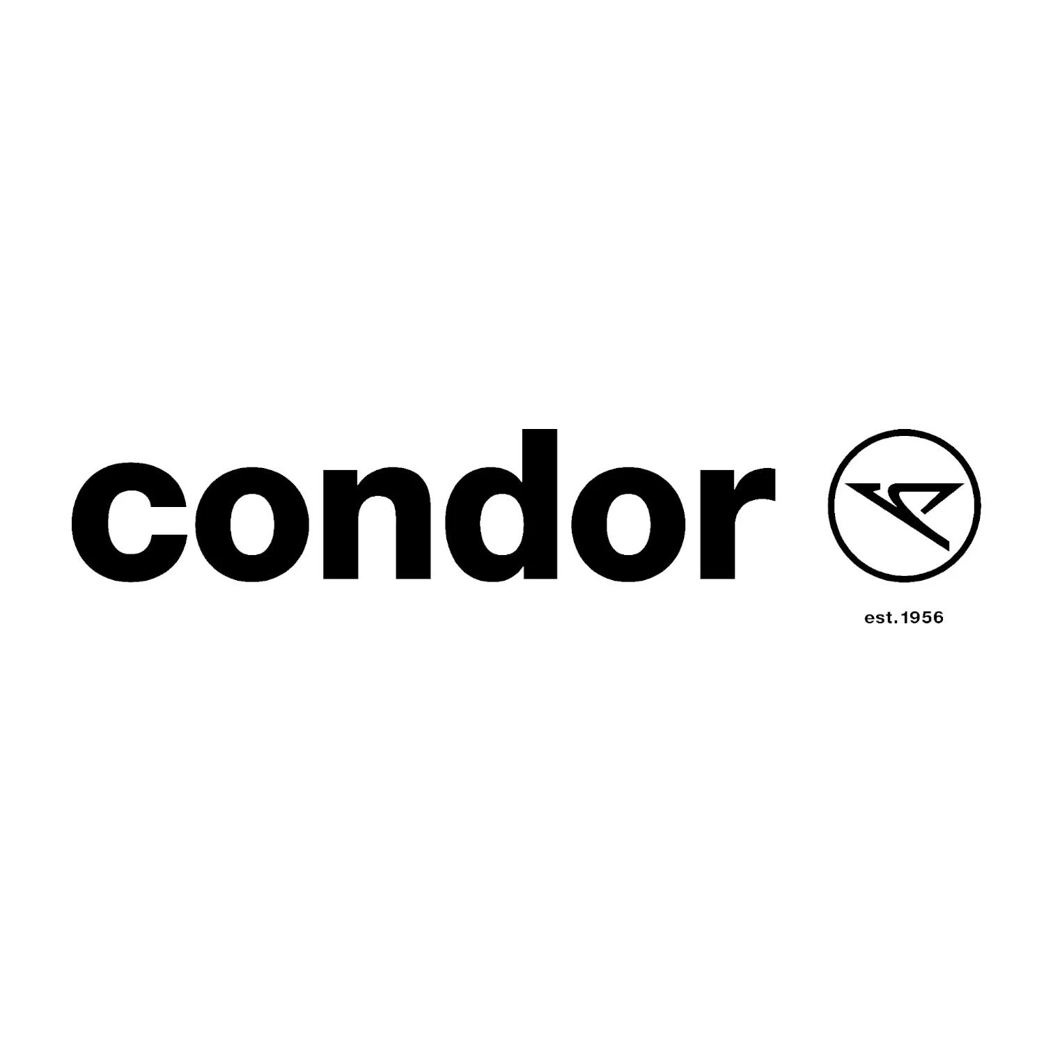 Condor logo with a circle containing a stylized bird logo to the right. Small text below the logo says 'est. 1956'.