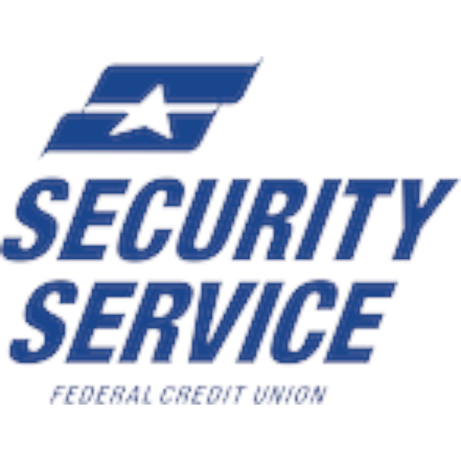 Logo for Security Service Federal Credit Union with a star and the words 'Security Service' in bold blue text and a smaller inscription 'Federal Credit Union' beneath.