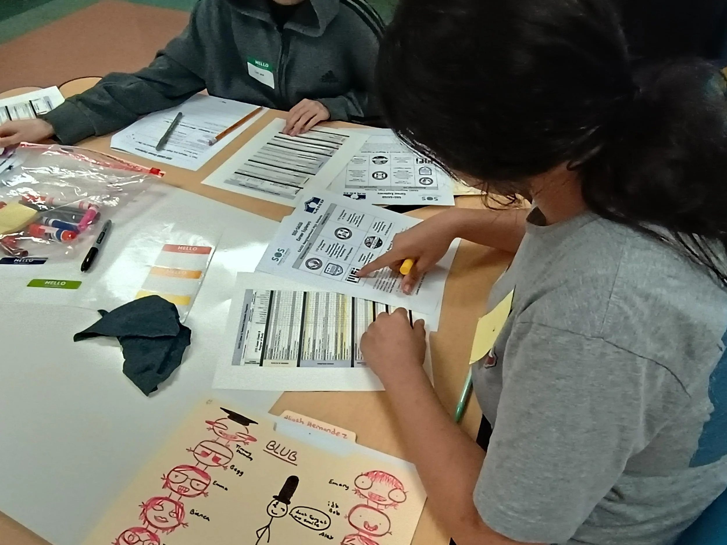 Students look at high school program options