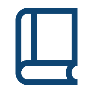 Icon of a closed book with a bookmark.