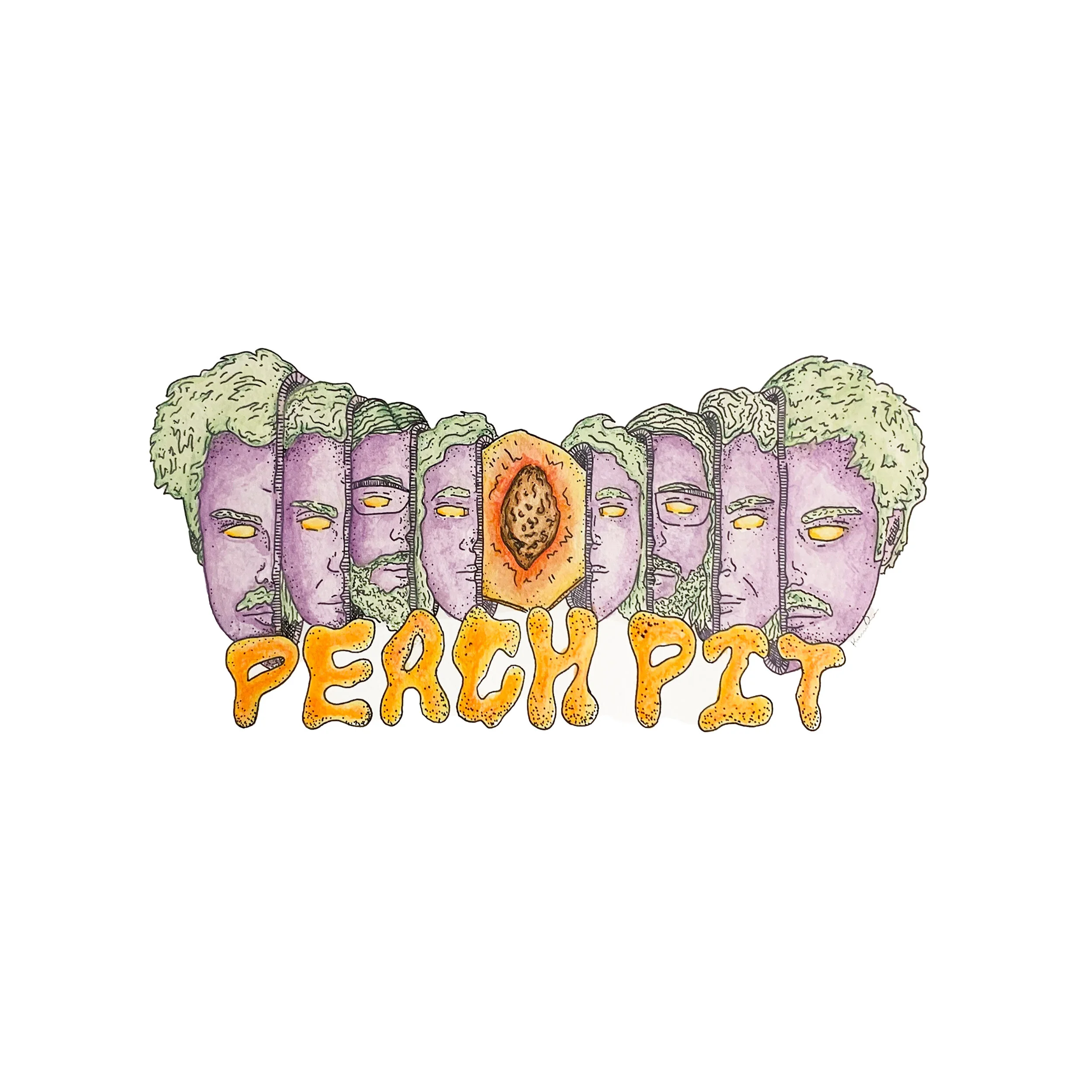 Peach Pit Illustration