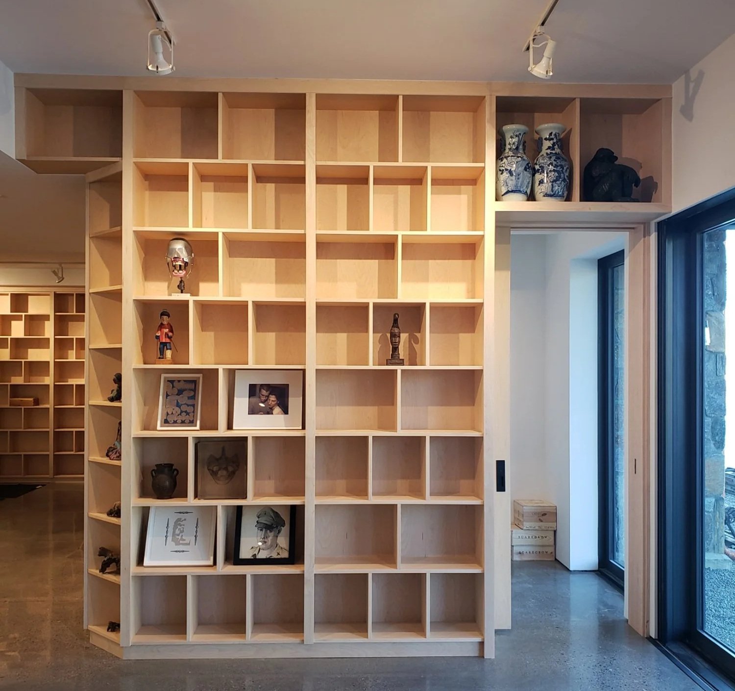 Hidden bookcase doors- lake house, Ny 