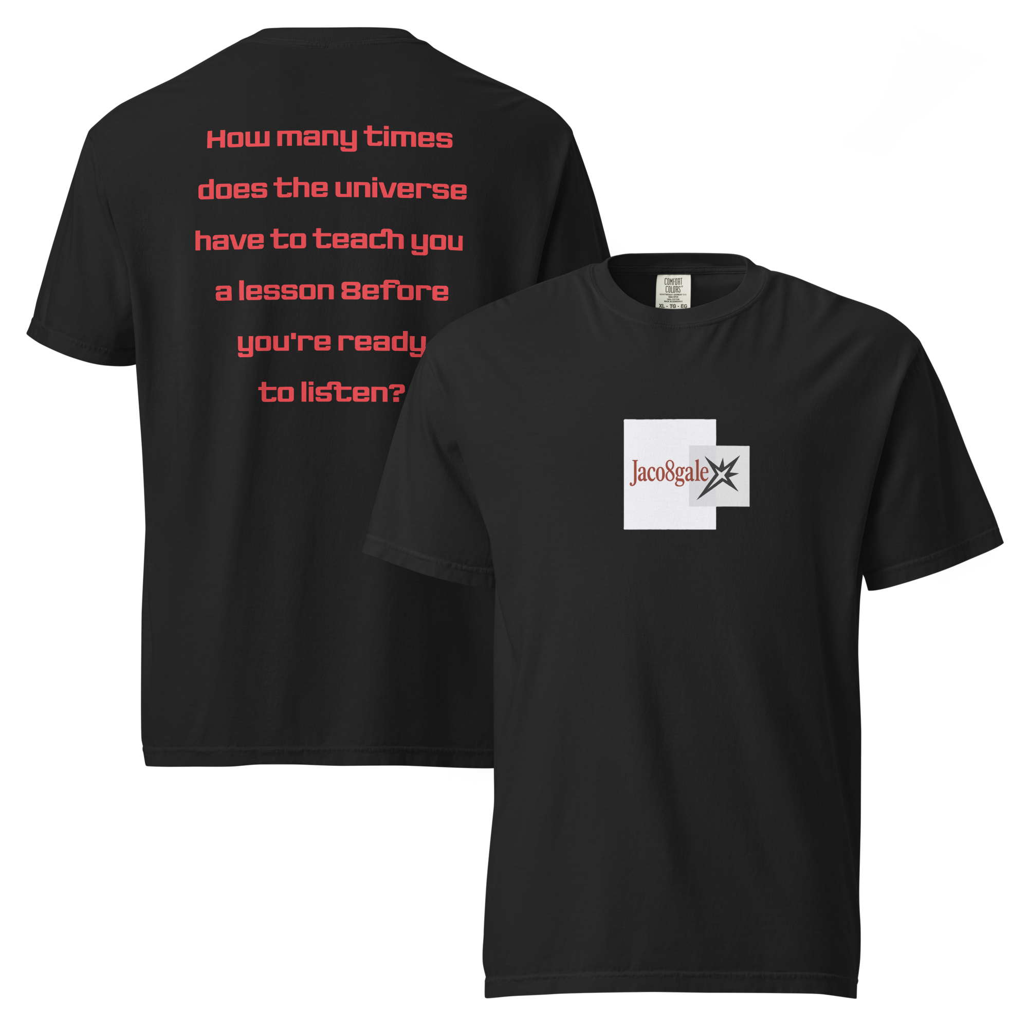 listen to the universe heavyweight t-shirt