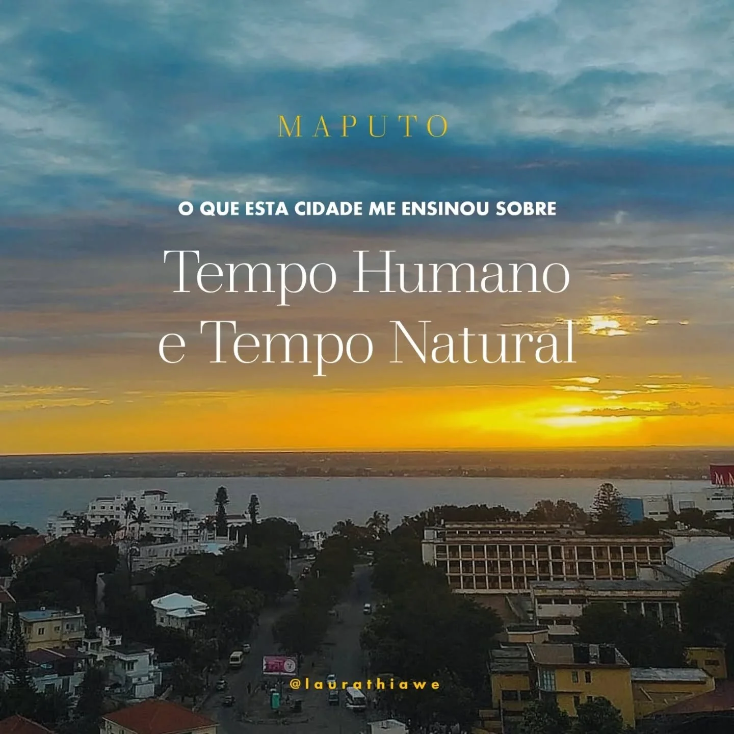N&atilde;o &eacute; jet lag! 🤦🏽 Aqui em Maputo percebi que em miss&atilde;o vivi num ritmo que n&atilde;o depende de agendas, alarmes ou pressas: o tempo natural. Quase uma semana depois de chegar, comecei a acordar antes do sol, a abrandar ao enta