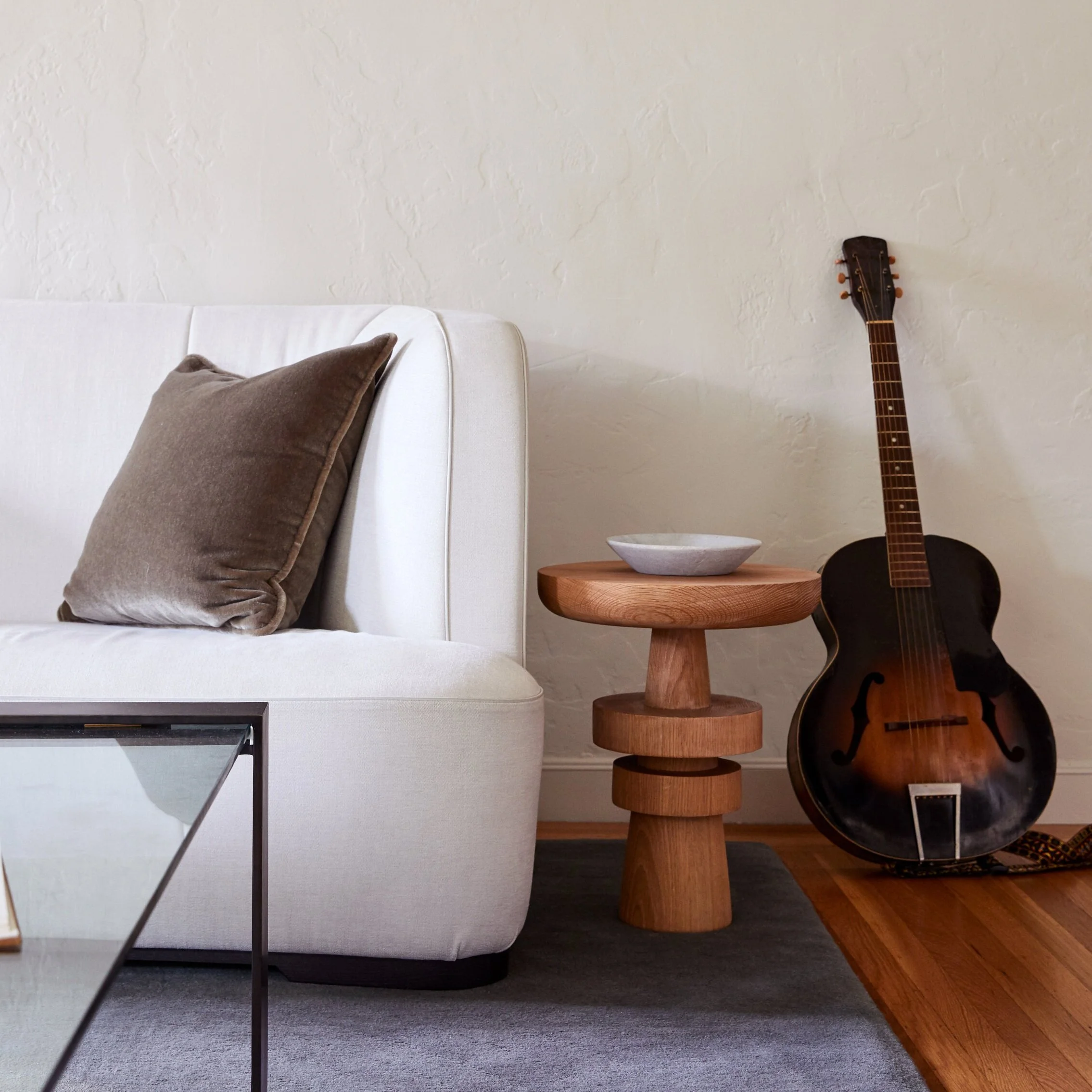 Modern Round Side Table – Luxury Stacked Wood Base Accent.jpg