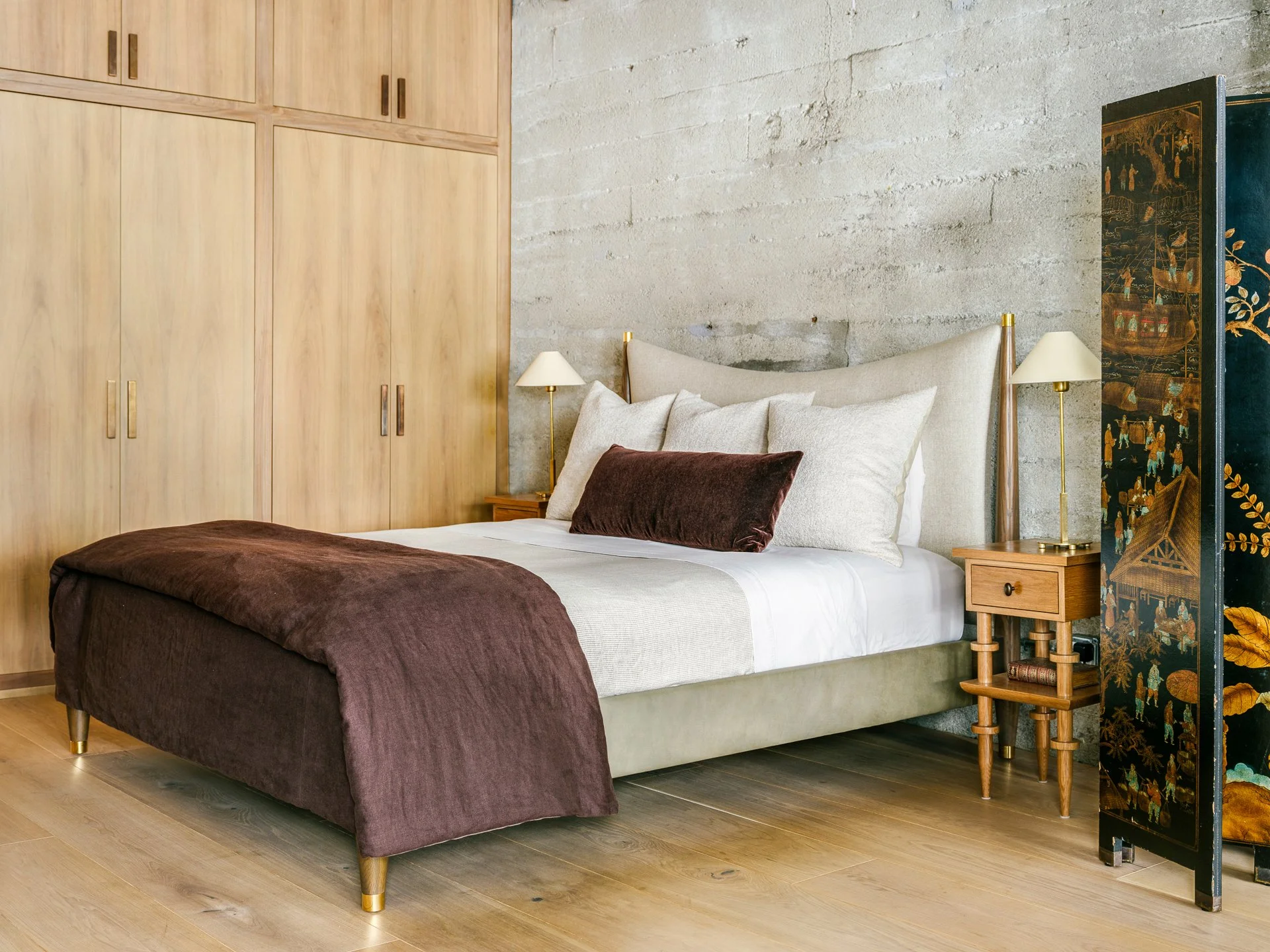 Handcrafted bed solid wood leather.jpg