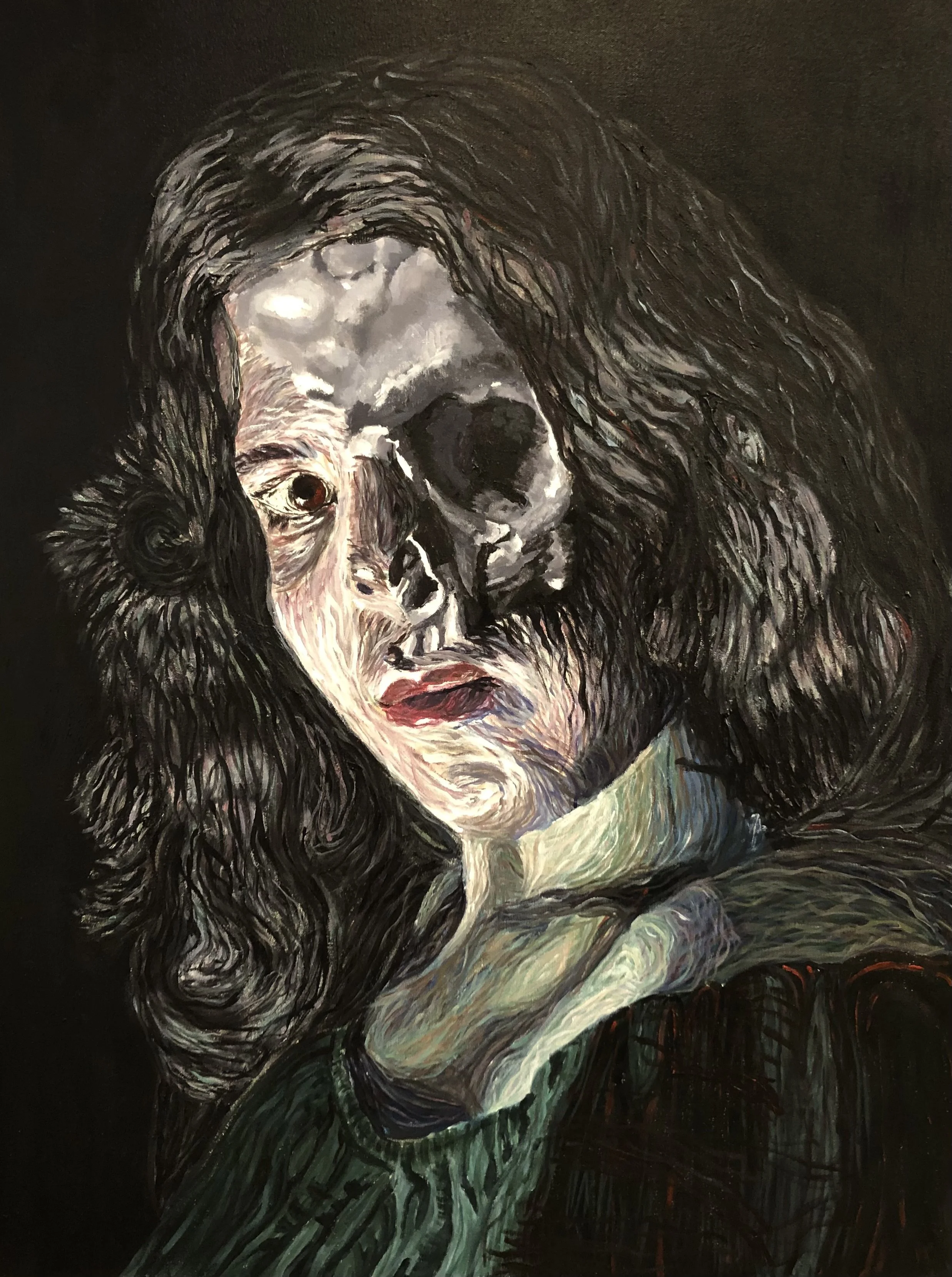   Bewildered   Acrylic on Canvas 24”w x 32”h 2023