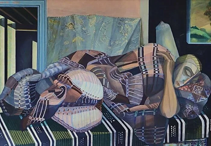  Elisabeth Simm-Sidhu 
 Liegende II   
egg tempura on canvas 
32.28 x 46.06 in. 
$4,000