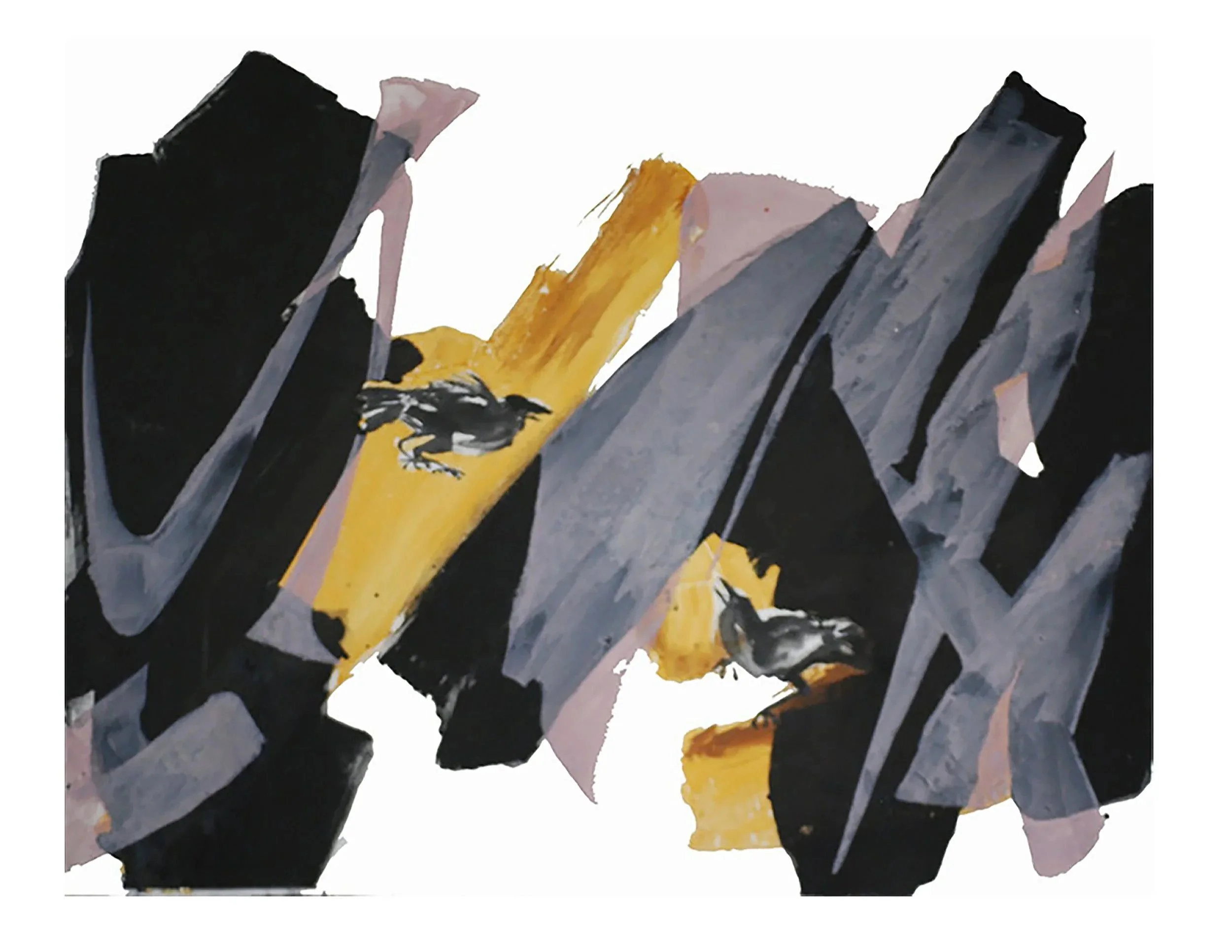  Jonelle Johnson 
 Wedges   
oil-based ink monotype 
30 x 42 in.