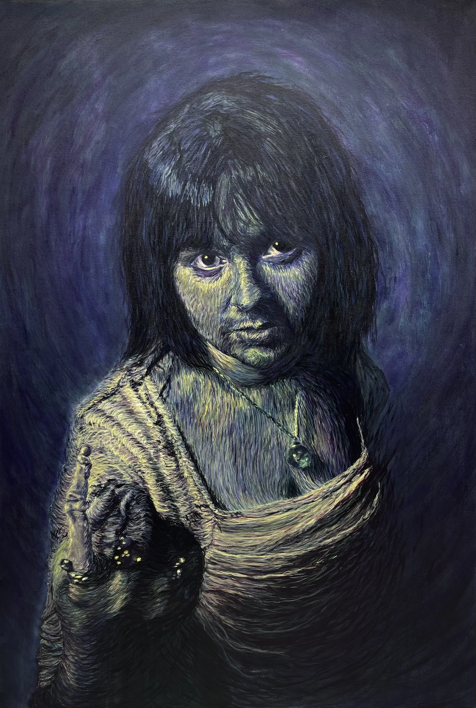   Will you come if I call?  
 Acrylic on Canvas
 30”w x 44”h
 2026