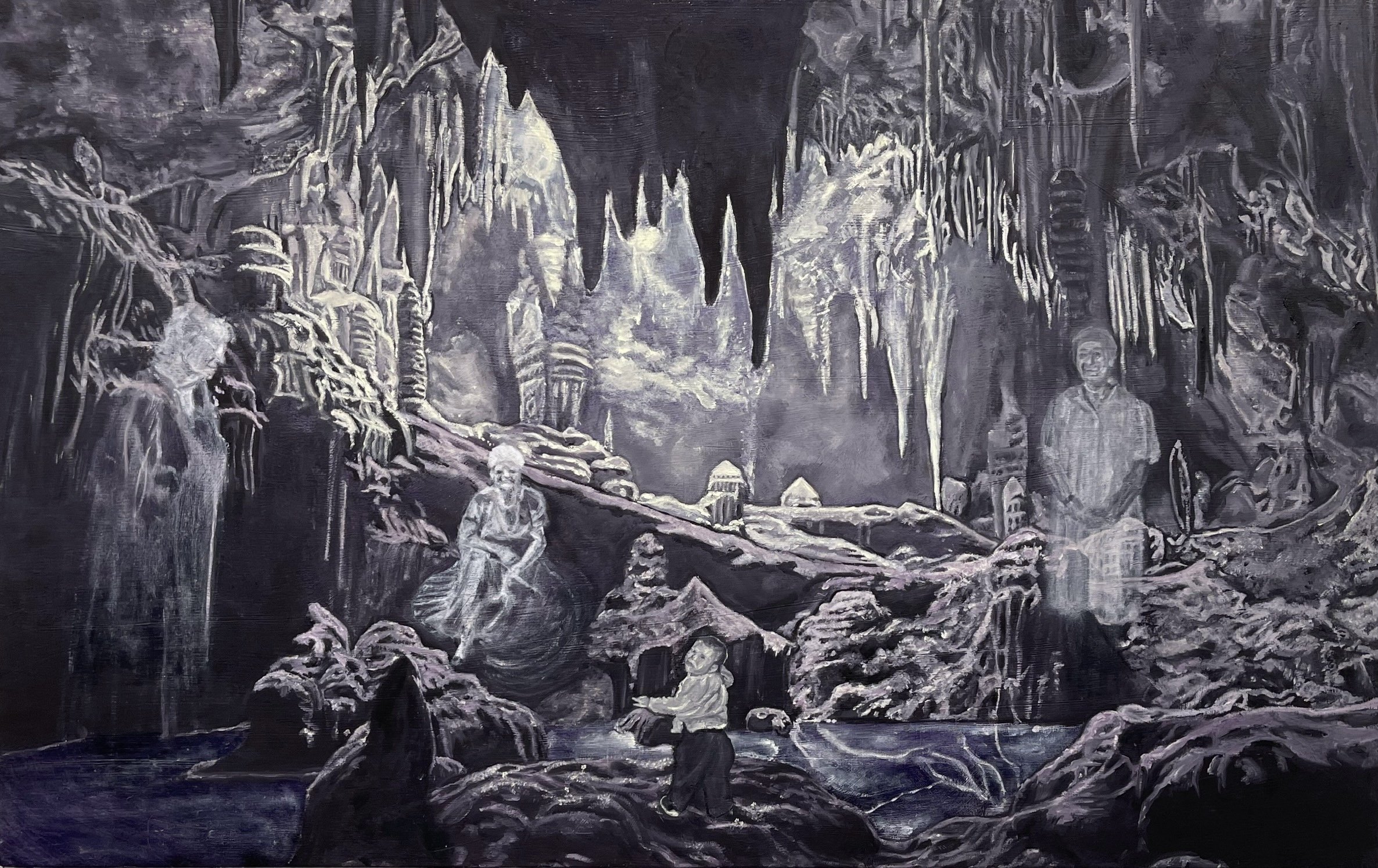   Voyage of Life: Infancy  
 Oil on Panel
 30”h x 48”w
 2024