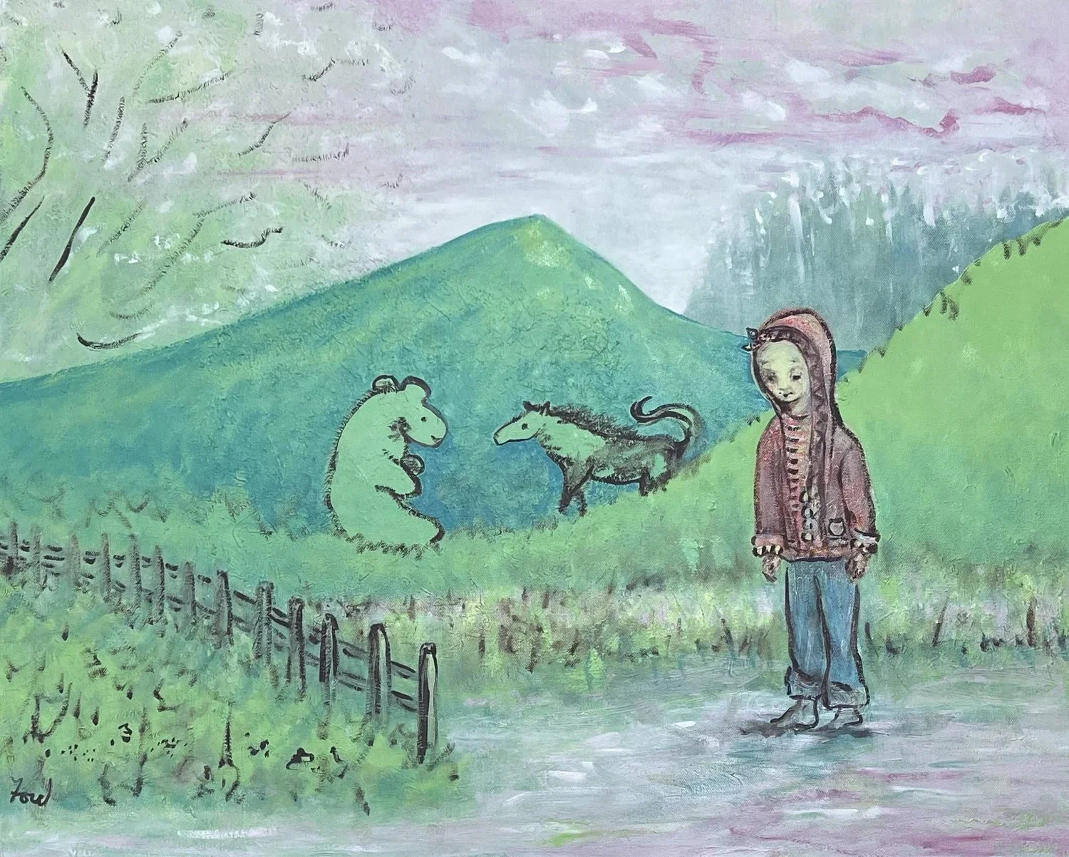  Jo Ford 
 Pt. Reyes Monrning   
oil on canvas 
24 x 30 in. 
$800