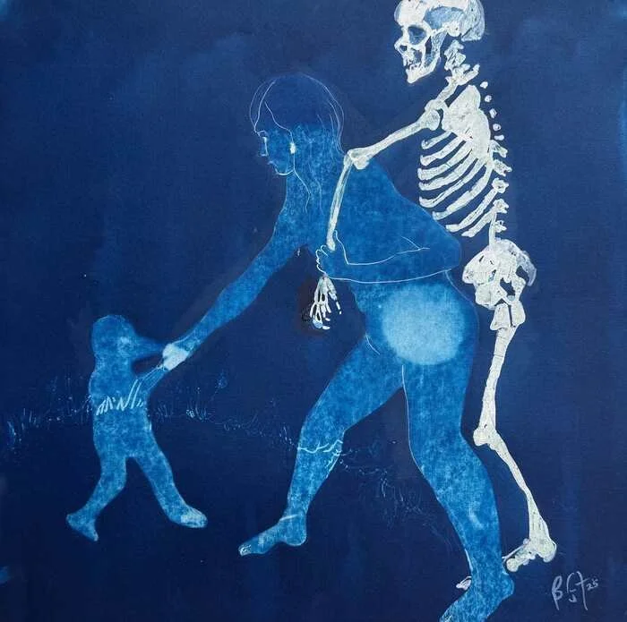  Brooke Gassiot 
 Between Worlds   
cyanotype and ink on paper 
18 x 18 in. 
$650